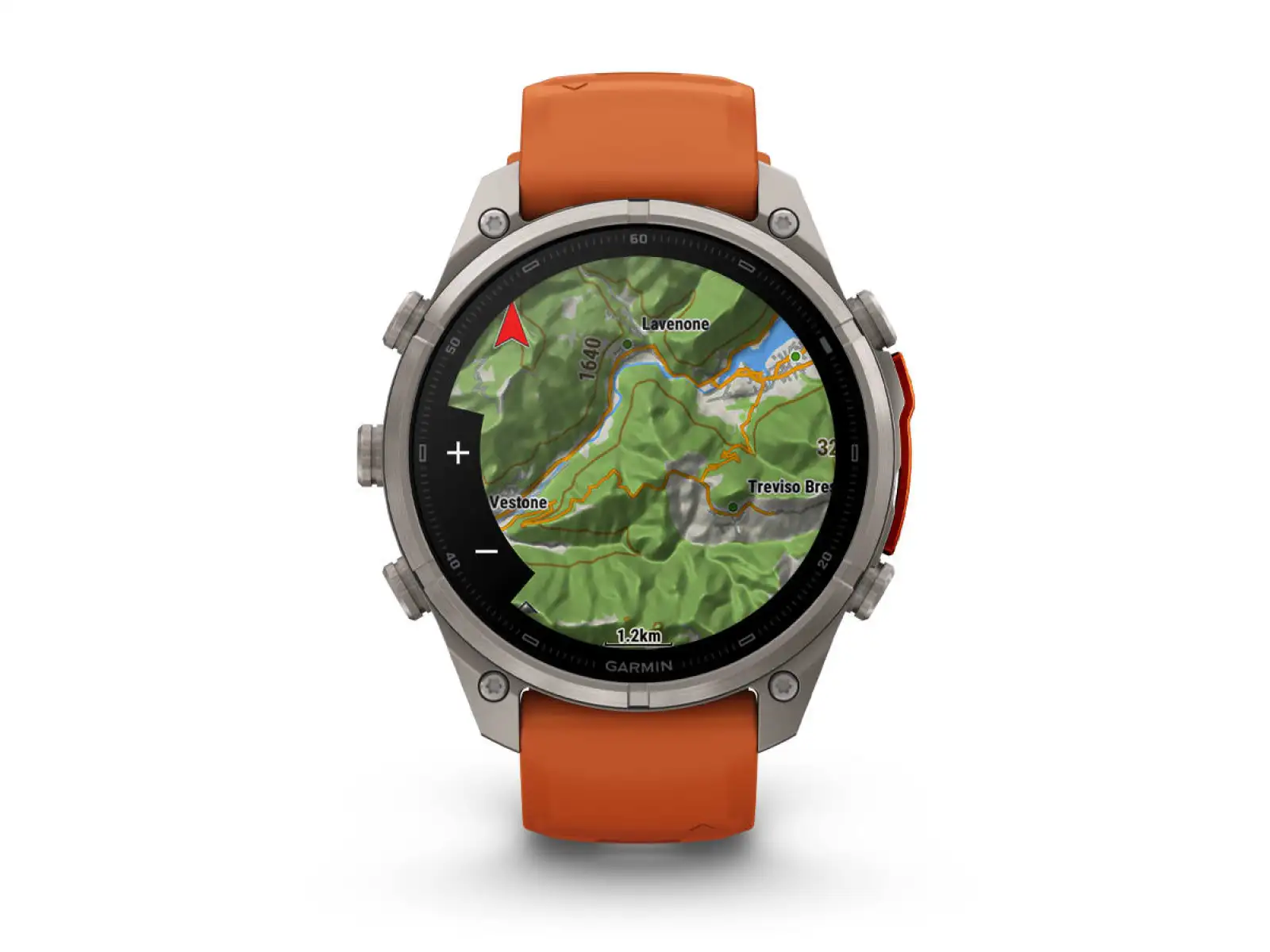 Garmin Fénix 9 Pro inReach 47 mm inteligentné hodinky Titanium Autumn orange/Spark orange