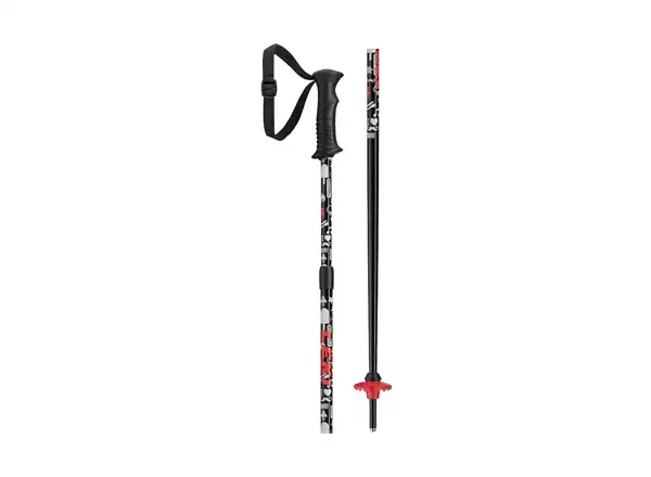 Zjazdové palice Leki Rider Vario black/white/neon red