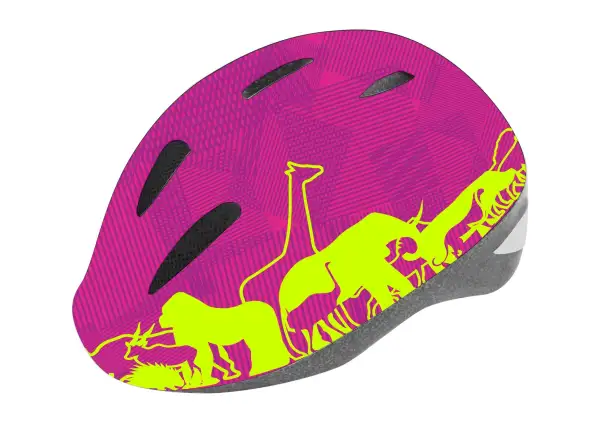 Force Fun Animals detská prilba fluo/ružová