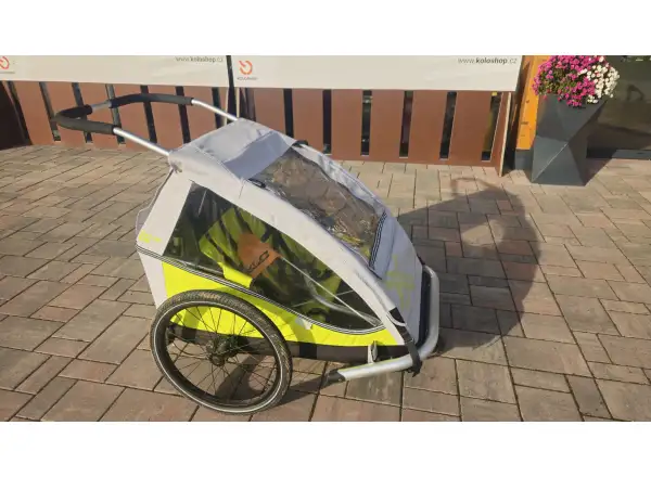 XLC Duo8teen detský dvojmiestny vozík za bicykel žltá Preverené