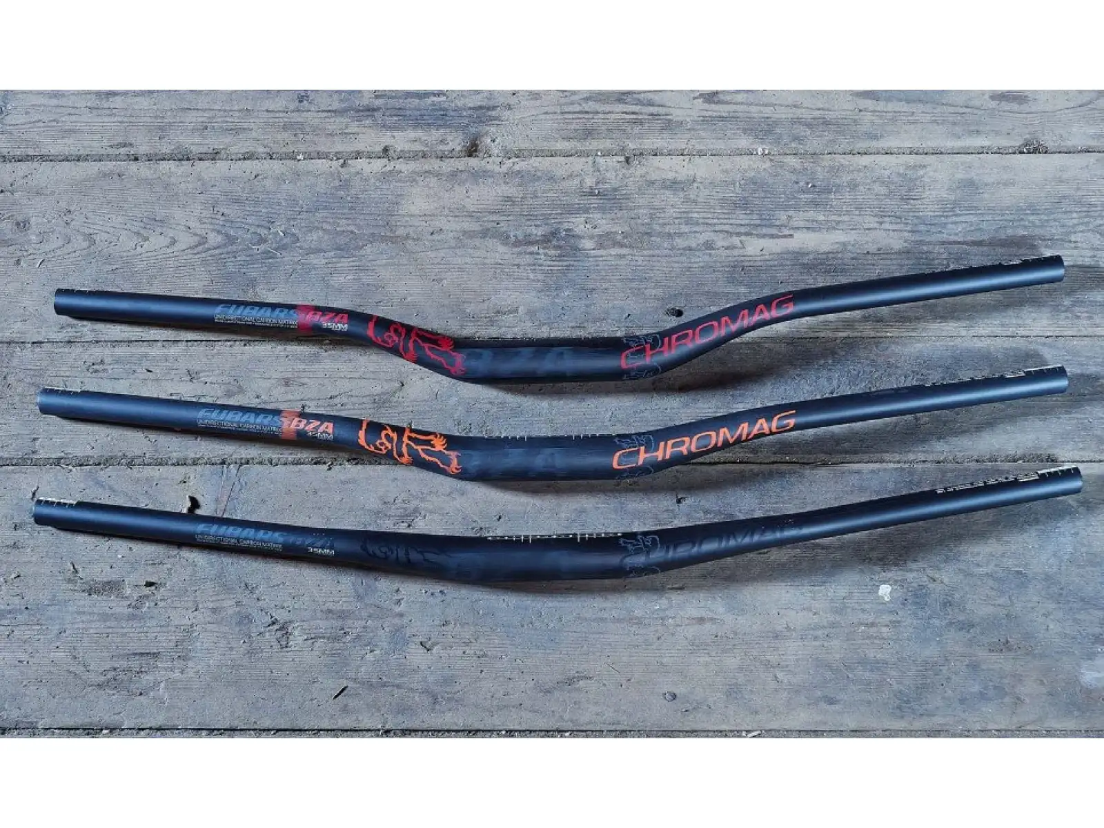 Chromag BZA MTB riadidlá zdvih 15 mm čierna/oranžová