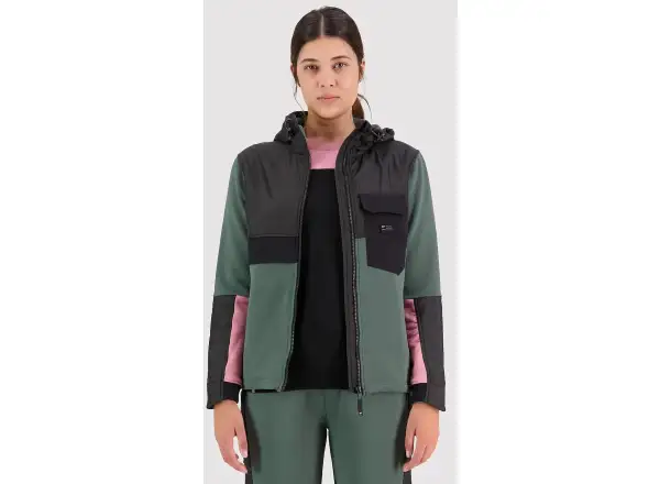 Mons Royale Decade Mid Hoody dámska mikina s dlhým rukávom Burnt sage/black
