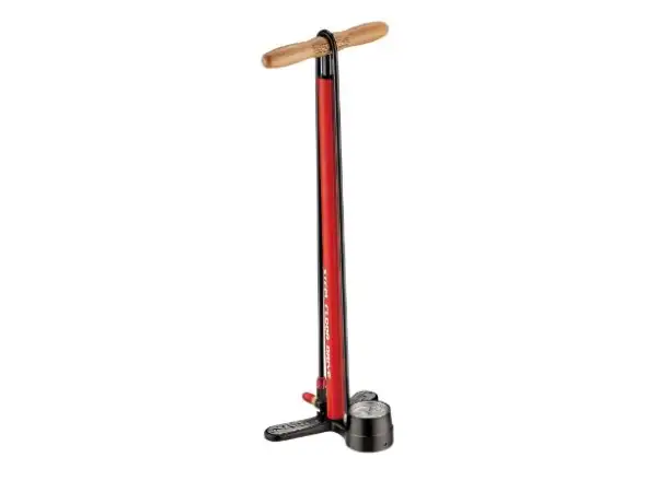 Lezyne Steel Floor Drive dielenská pumpa fire red
