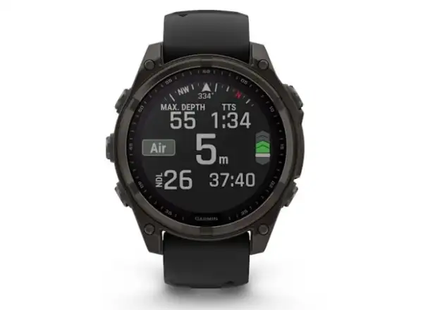 Garmin fenix 8 - 47 mm Solar Sapphire inteligentné hodinky Carbon Gray DLC Titanium Black/Gray