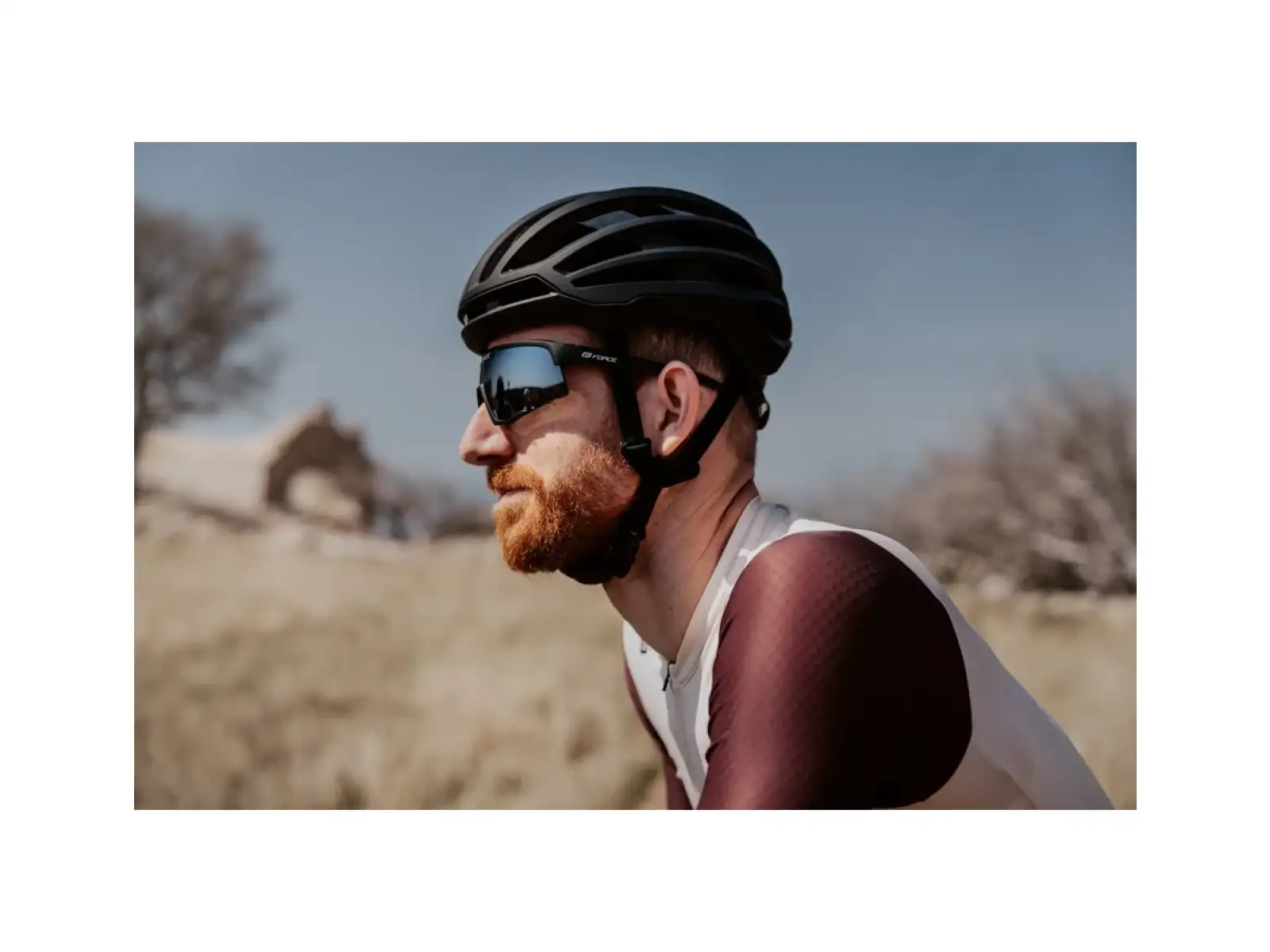 Force Zenith cyklistické okuliare čierne/čierne zrkadlové sklo