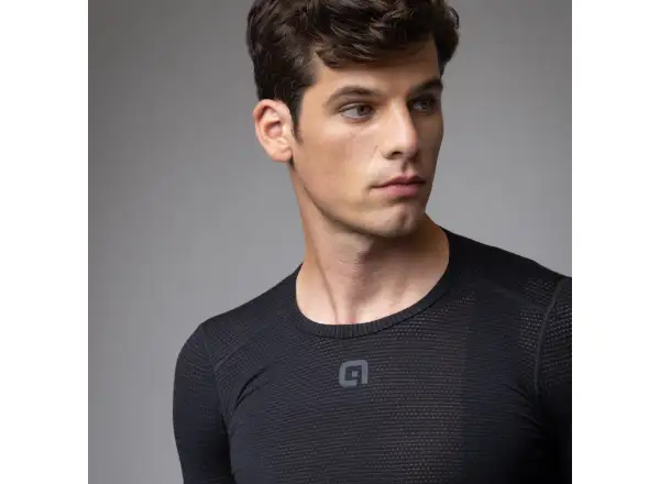 Alé Intimo Merino pánske spodné tričko dlhý rukáv Black