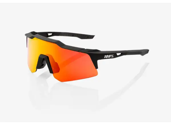 100% Speedcraft SL cyklistické okuliare Soft Tact Black/HiPER Red Multilayer Mirror Lens