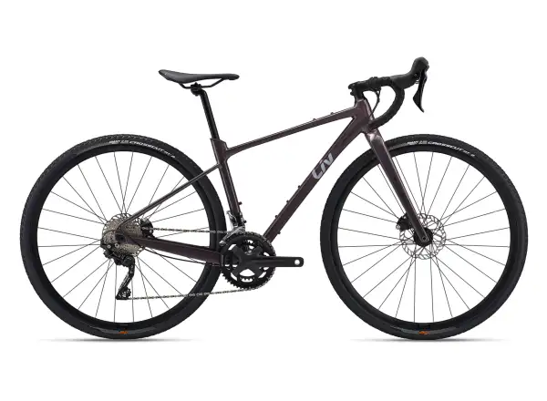 Liv Devote 1 gravel bicykel Charcoal Plum