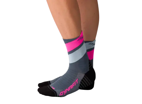 Dynafit Ultra Mid bežecké ponožky Cinder/Ultra Yellow