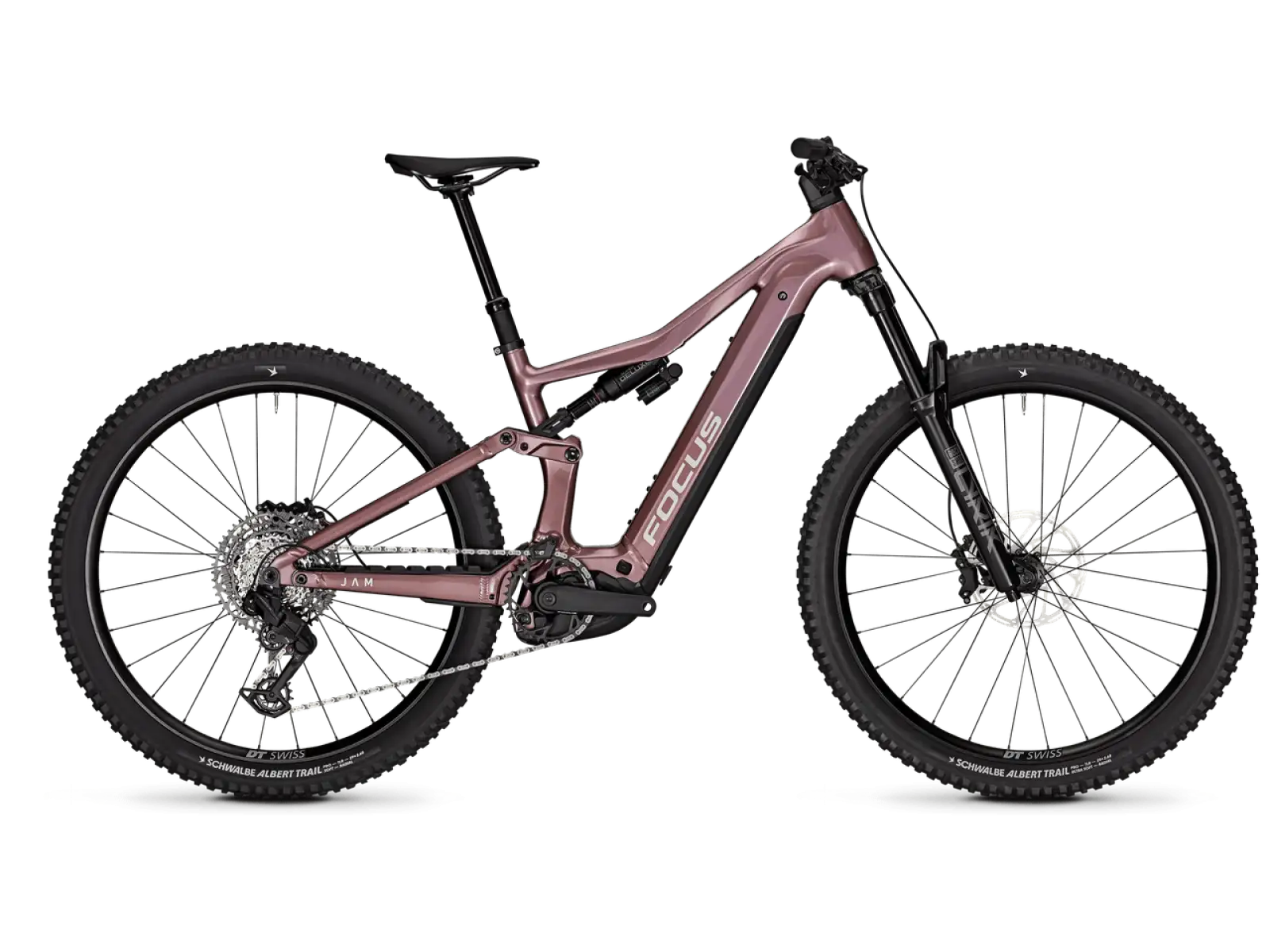 Focus JAM 8 800Wh celoodpružený elektrobicykel Mauve / Darkmauve
