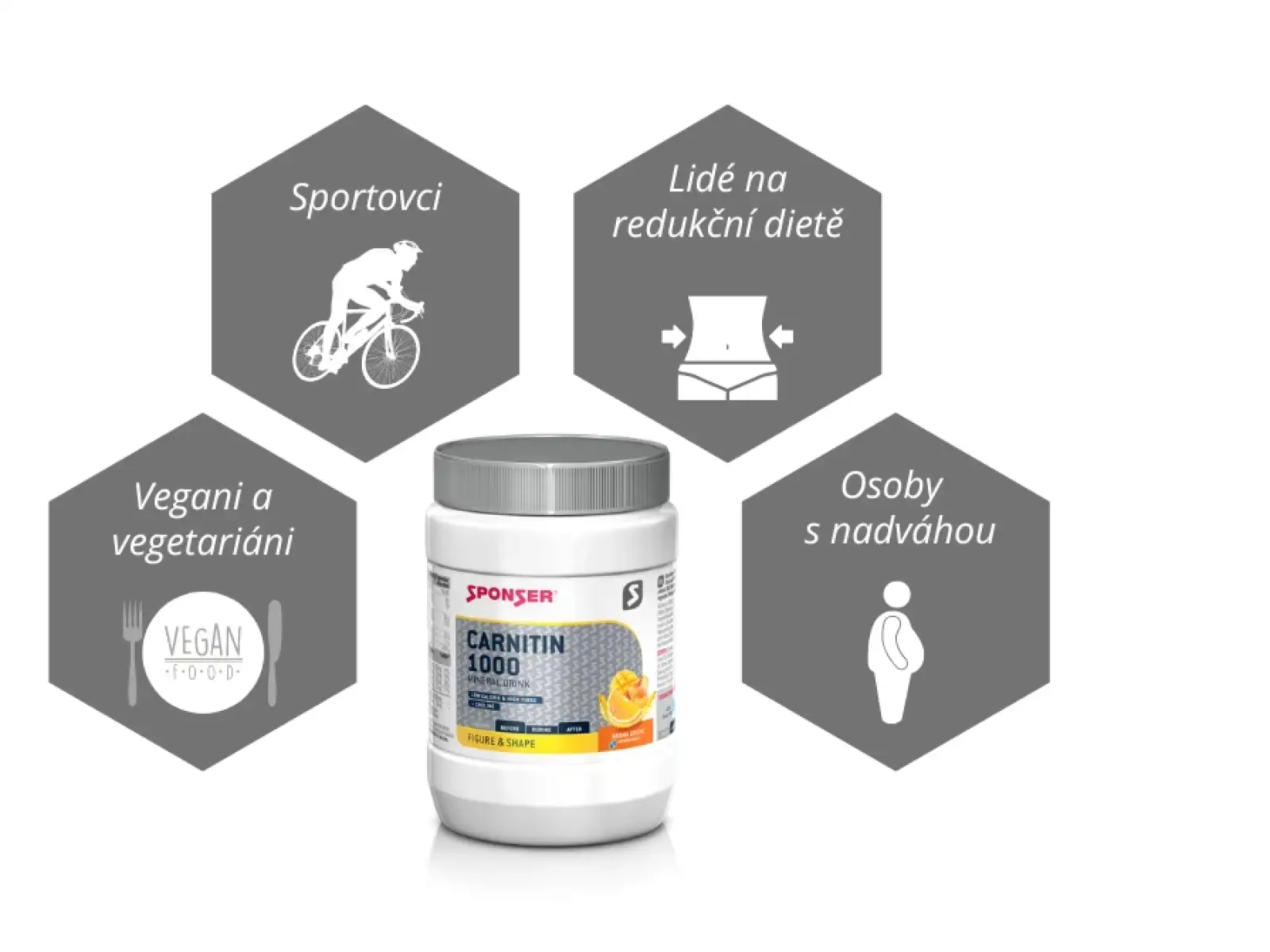 Minerálny nápoj Sponser Carnitin 1000 Mineraldrink (400 g)
