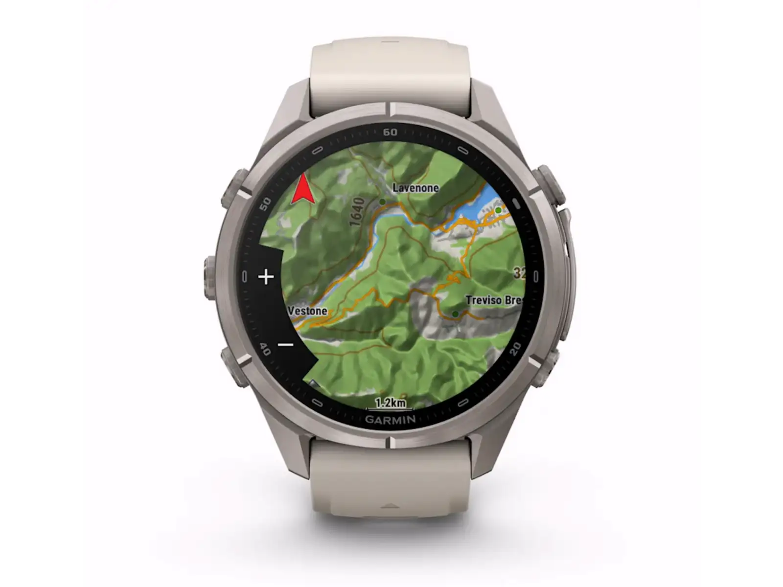 Garmin fenix 9 Pro inReach 43 mm inteligentné hodinky Titanium Fog Gray/Dark Sandstone