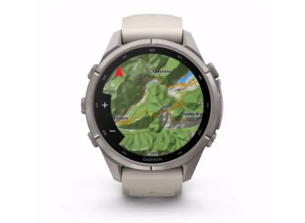 Garmin fenix 9 Pro inReach 43 mm inteligentné hodinky Titanium Fog Gray/Dark Sandstone