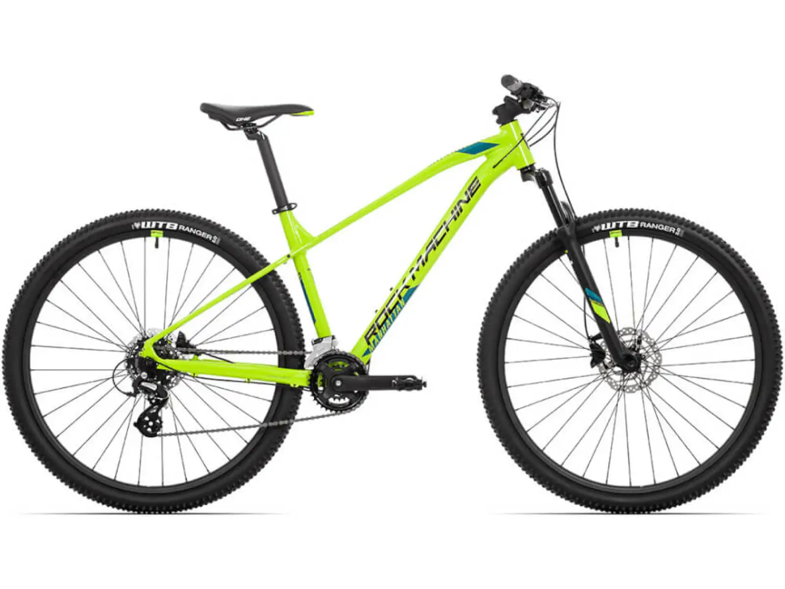 Rock Machine Manhattan 40-29 horský bicykel gloss radioactvie yellow/black/petrol blue