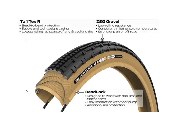 Panaracer GravelKing SK R 28" gravel plášť kevlar čierna/Amber