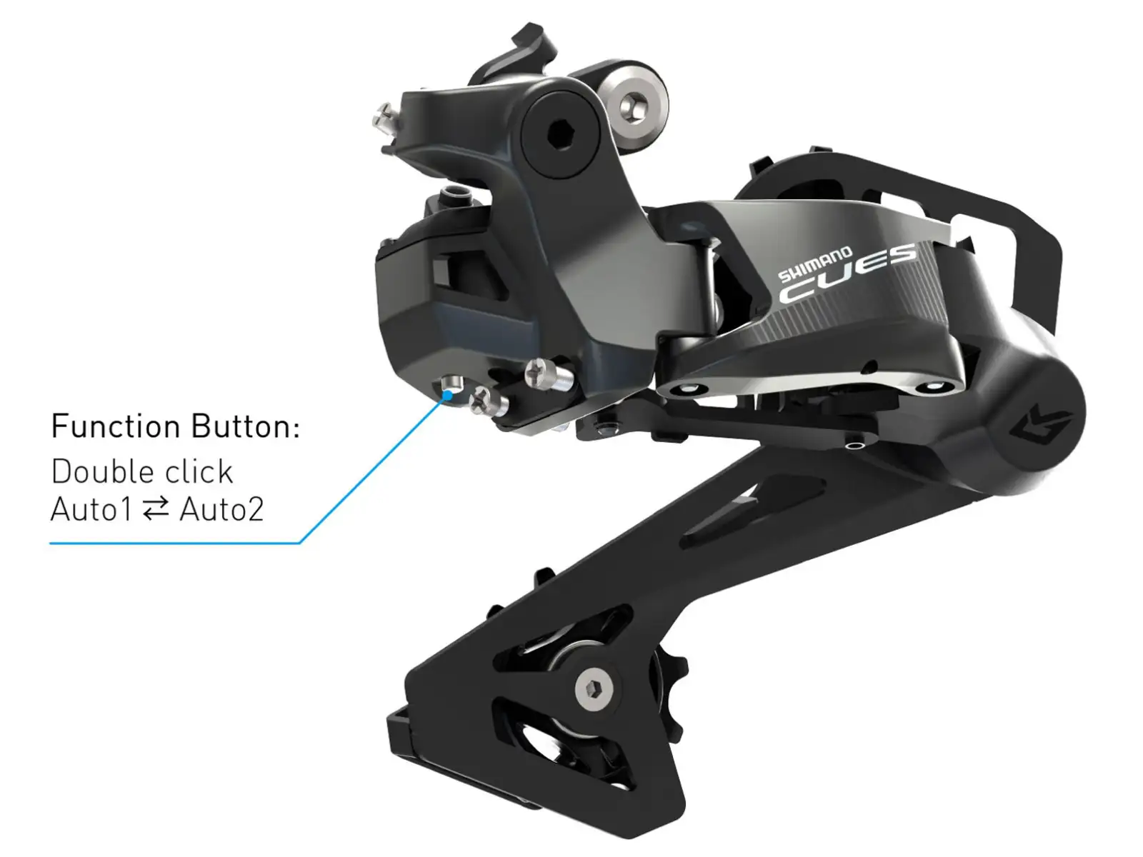 Shimano CUES RD-U6050 GS Di2 10sp. prehadzovačka