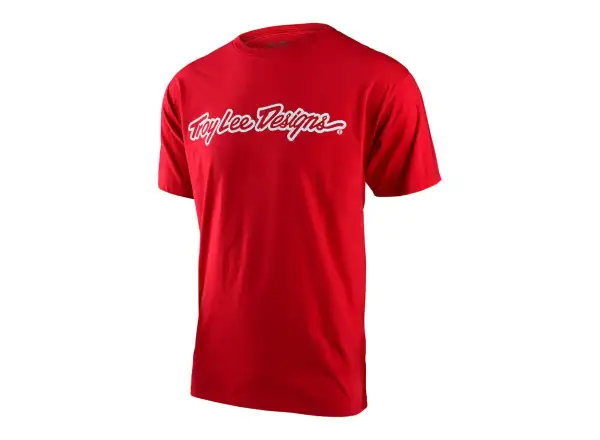 Troy Lee Designs Signature pánske tričko krátky rukáv Red