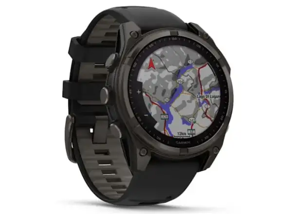 Garmin fenix 8 - 47 mm Solar Sapphire inteligentné hodinky Carbon Gray DLC Titanium Black/Gray