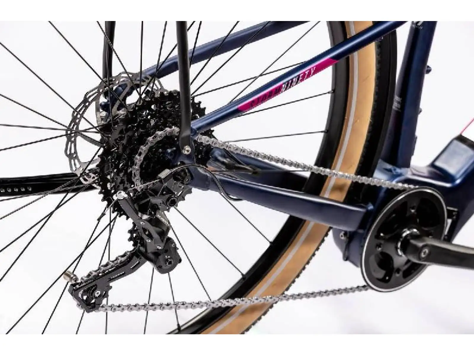 Rock Machine Storm INT e90-29 lady touring  matte blue/silver/pink elektrobicykel