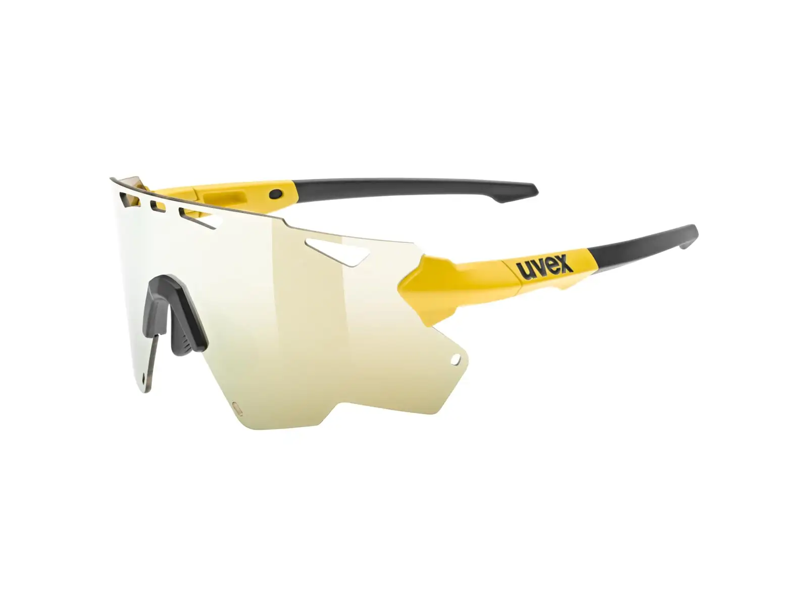 Uvex Sportstyle 228 cyklistické okuliare Sunbee Black Mat/Mirror Yellow