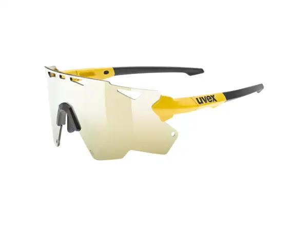 Uvex Sportstyle 228 cyklistické okuliare Sunbee Black Mat/Mirror Yellow