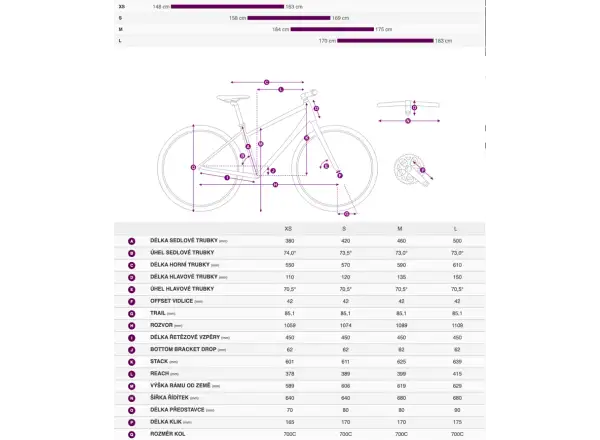 Giant Rove 1 trekingový bicykel Tyrian Purple