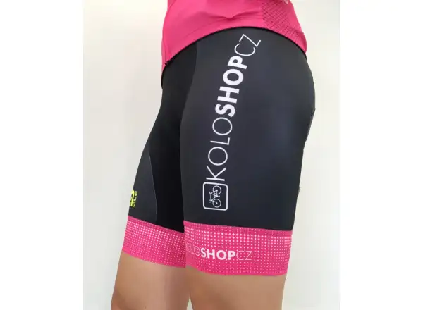 Alé Prime dámske kraťasy s vložkou a laclom Koloshop ružová