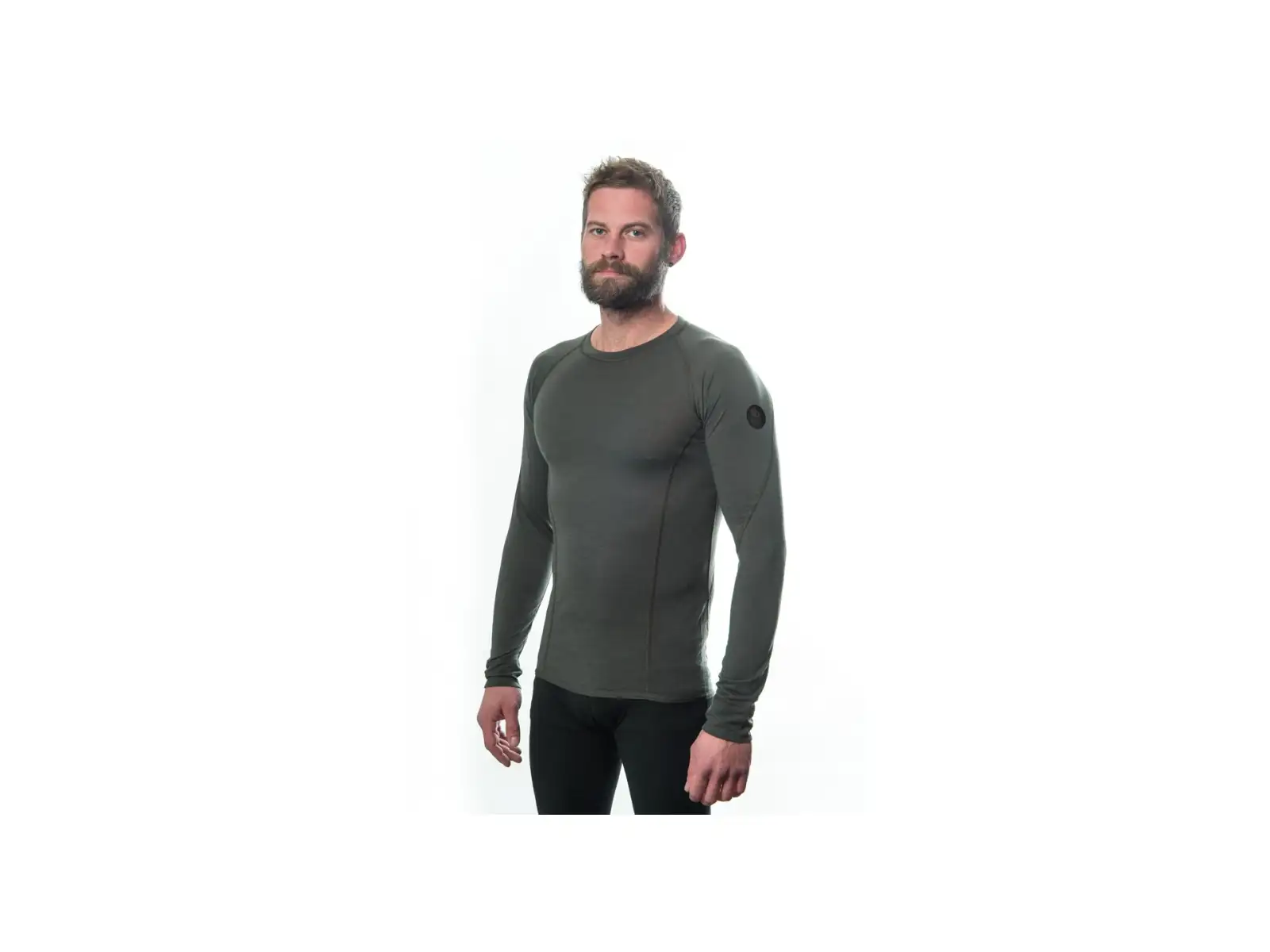 Sensor Merino Air pánske tričko dlhý rukáv Olive Green
