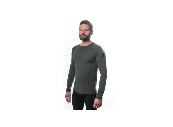 Sensor Merino Air pánske tričko dlhý rukáv Olive Green