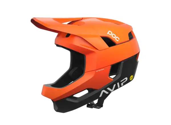 POC Otocon Race MIPS prilba Fluorescent Orange AVIP/Uranium Black Matt