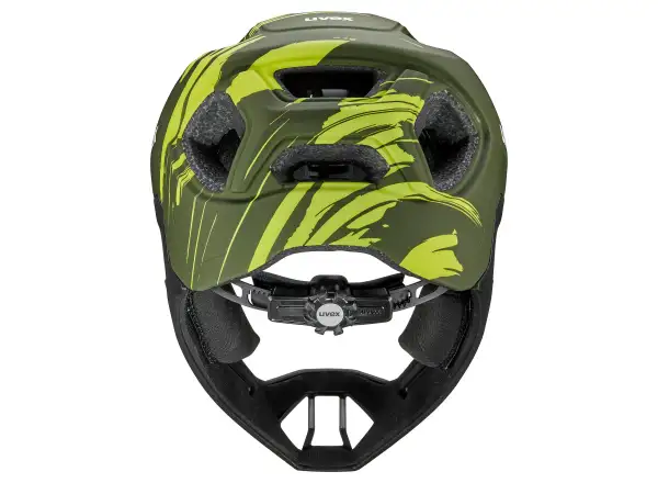 Uvex React JR Fullface MTB prilba Dark olive matt