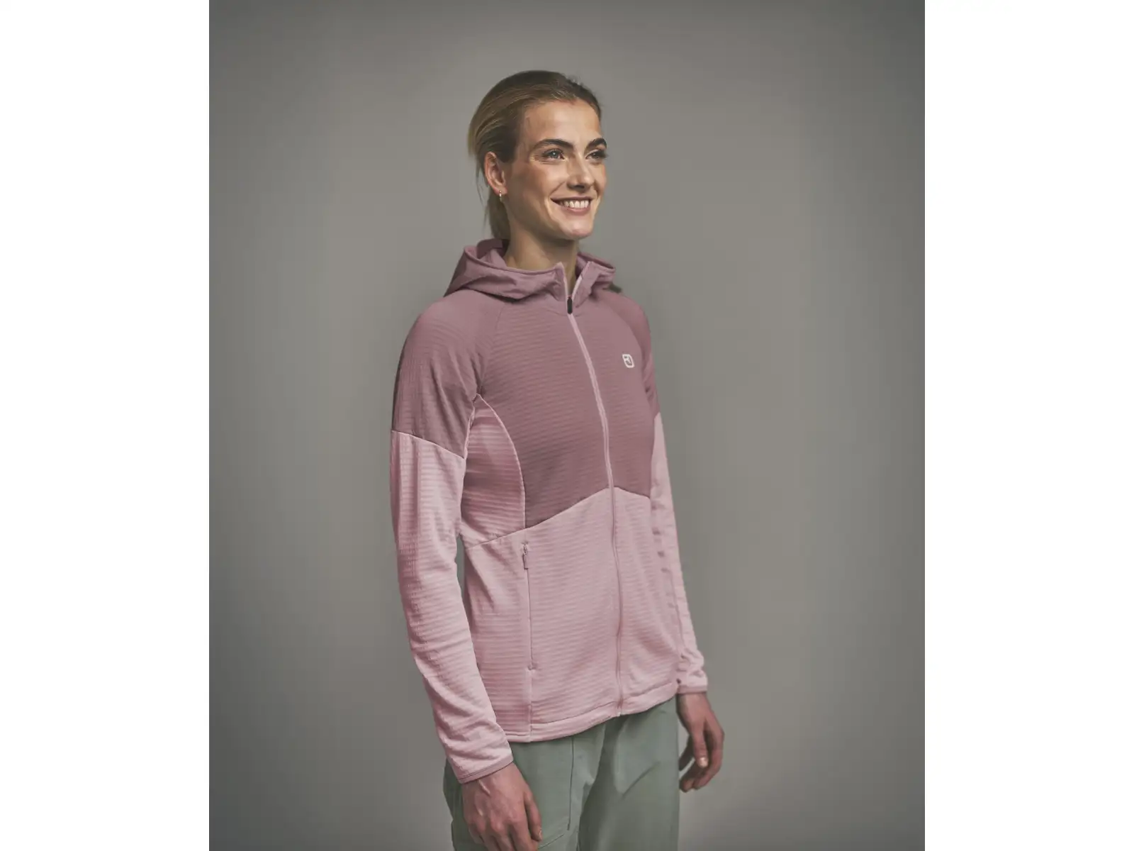 Ortovox Fleece Light Grid Hoody dámska mikina Dawn Rose