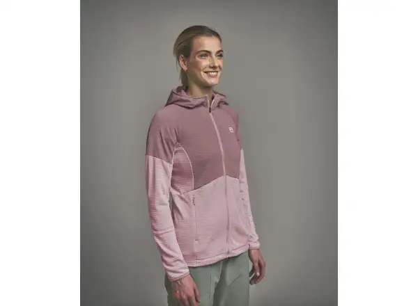 Ortovox Fleece Light Grid Hoody dámska mikina Dawn Rose