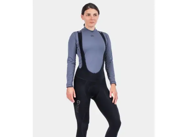 Alé Solid Essential dámske zimné cyklistické nohavice s trakmi Black