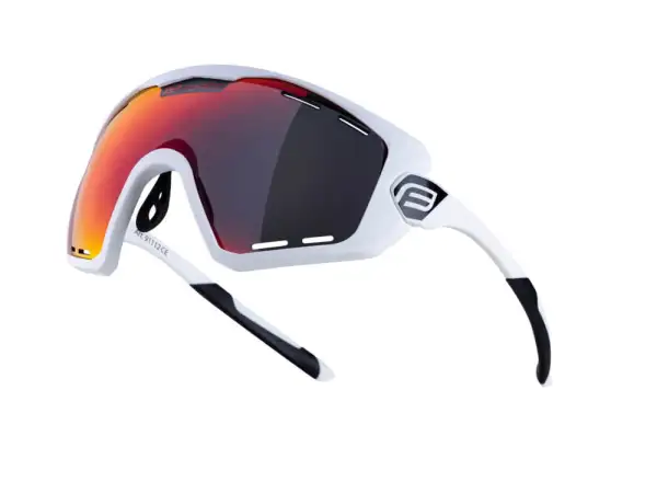 Force Ombro Plus cyklistické okuliare biele/červené sklá