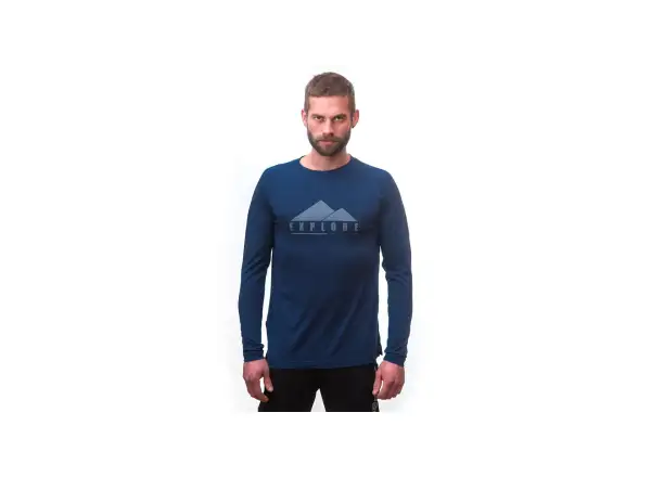 Sensor Merino Air PT Explore pánske tričko dlhý rukáv tmavo modrá