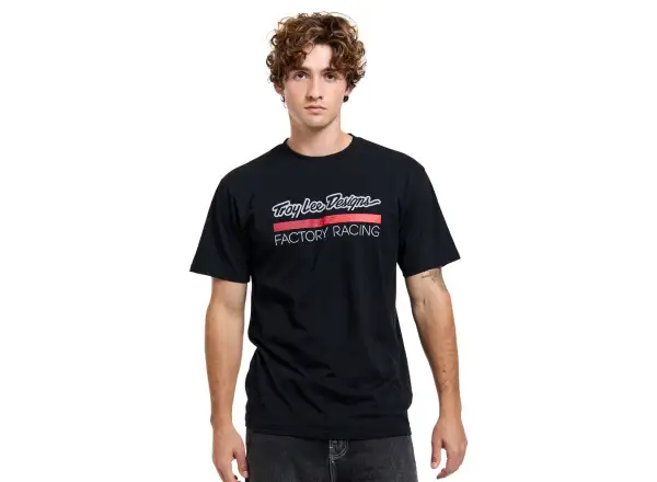 Troy Lee Designs Factory Racing pánske tričko krátky rukáv Black/Red