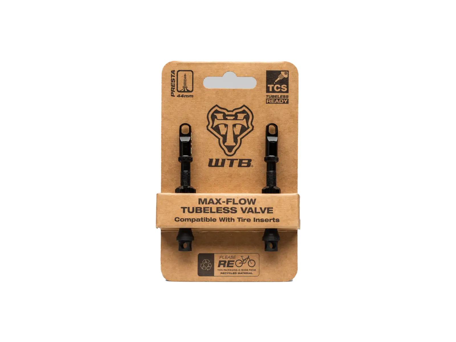 WTB TCS AL Max-Flow Presta Valve bezdušové ventilky 65mm čierna 2 ks