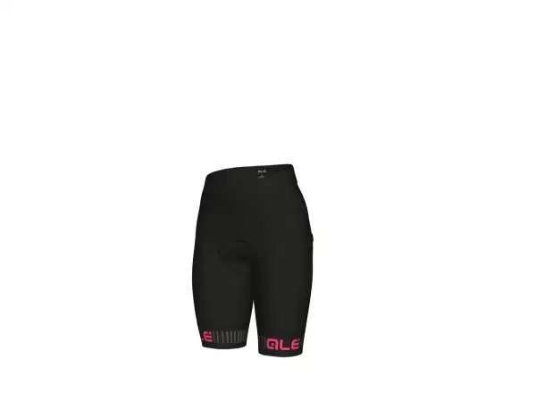 Alé Solid Traguardo dámske šortky s vložkou Black/Fluo Pink