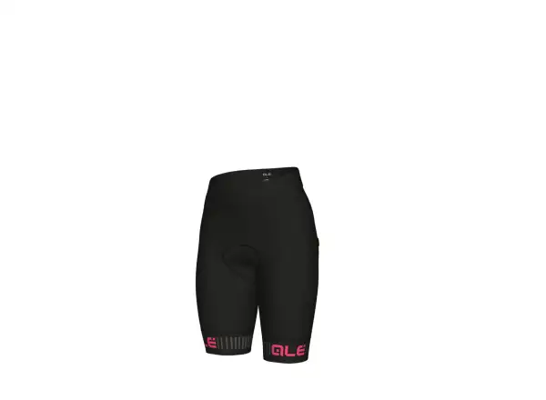 Alé Solid Traguardo dámske kraťasy s vložkou Black/Fluo Pink