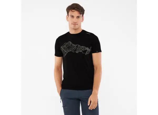 Viking Lenta Bamboo pánske tričko krátky rukáv Black/Grey