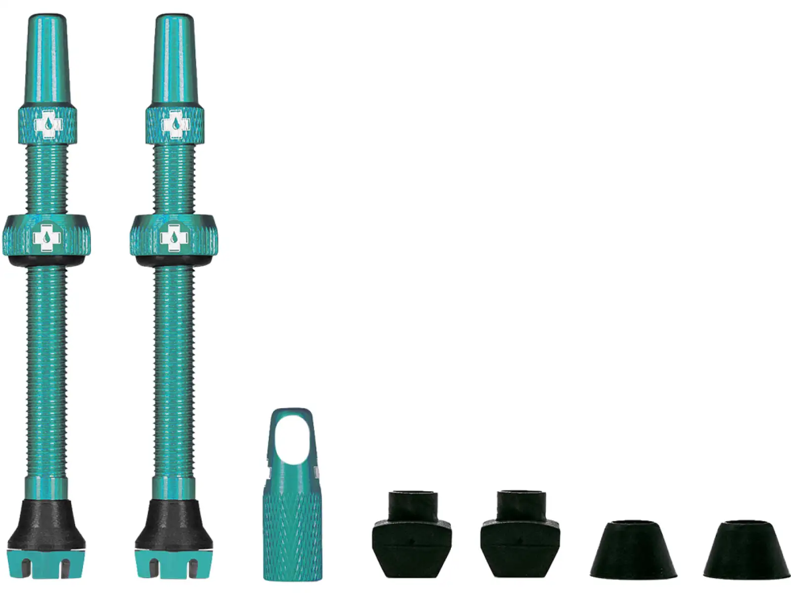 Muc-Off Tubeless Presta Valve KIT V2 bezdušový ventil 2 ks tyrkysová