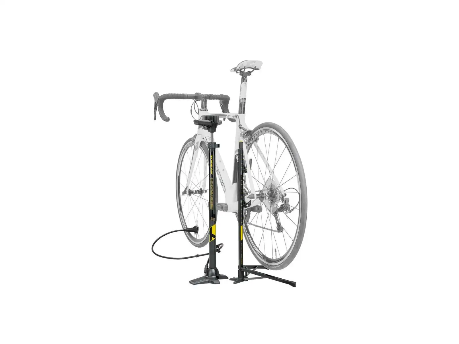 Topeak Transformer XX floor pump with stand, dielenská pumpa a stojan