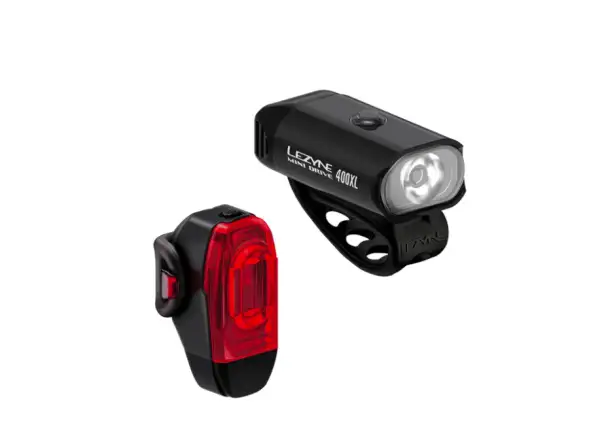 Lezyne Mini Drive 400XL +  KTV Drive+ svtelná súprava Black/Black