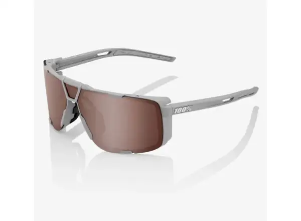 100% Eastcraft okuliare Soft Tact Cool Grey/HiPER Crimson Silver Mirror Lens