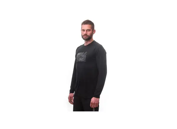 Sensor Merino Air PT Locate pánske tričko dlhý rukáv čierna