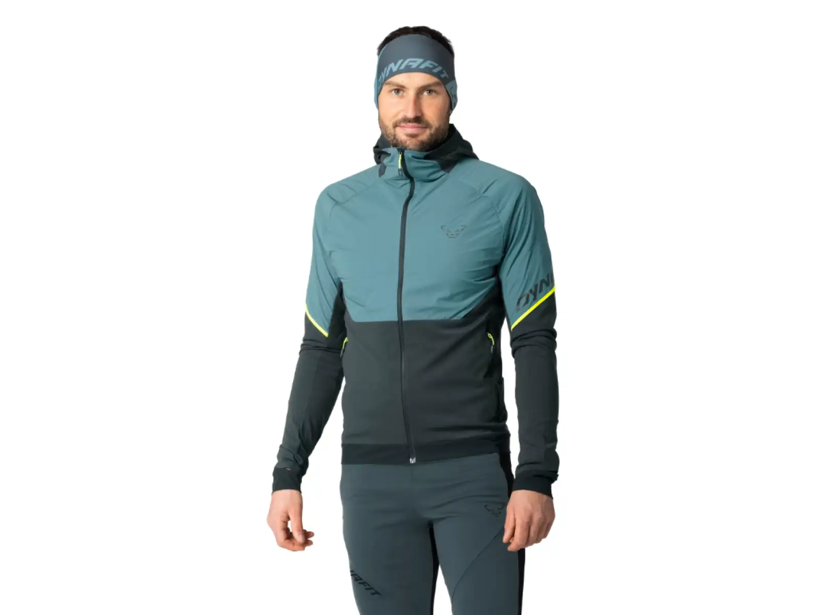 Dynafit Alpine Hybrid pánska bežecká bunda Smoke Blue