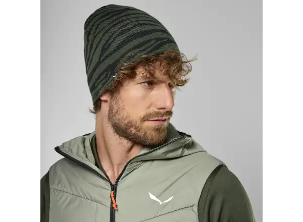 Salewa Sella Alpine Merino Crevasse čiapka Dark Olive