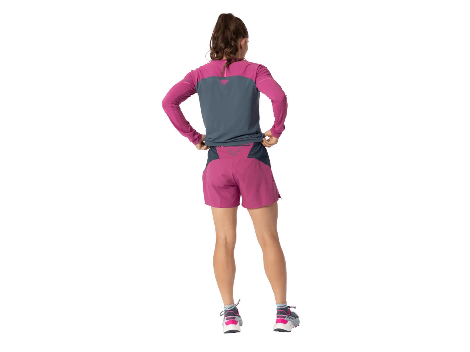 Dynafit Alpine Pro 2v1 dámske bežecké kraťasy Magenta