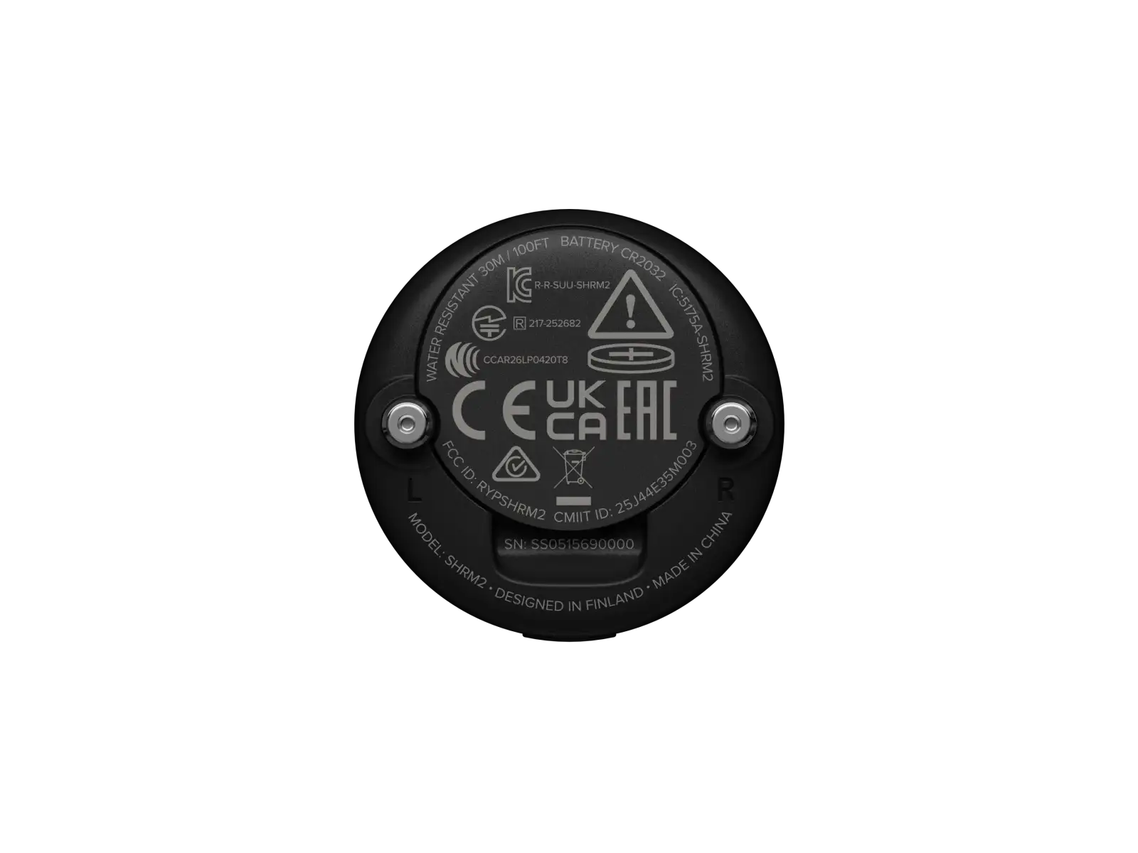 Suunto SHRM2 hrudný pás Black